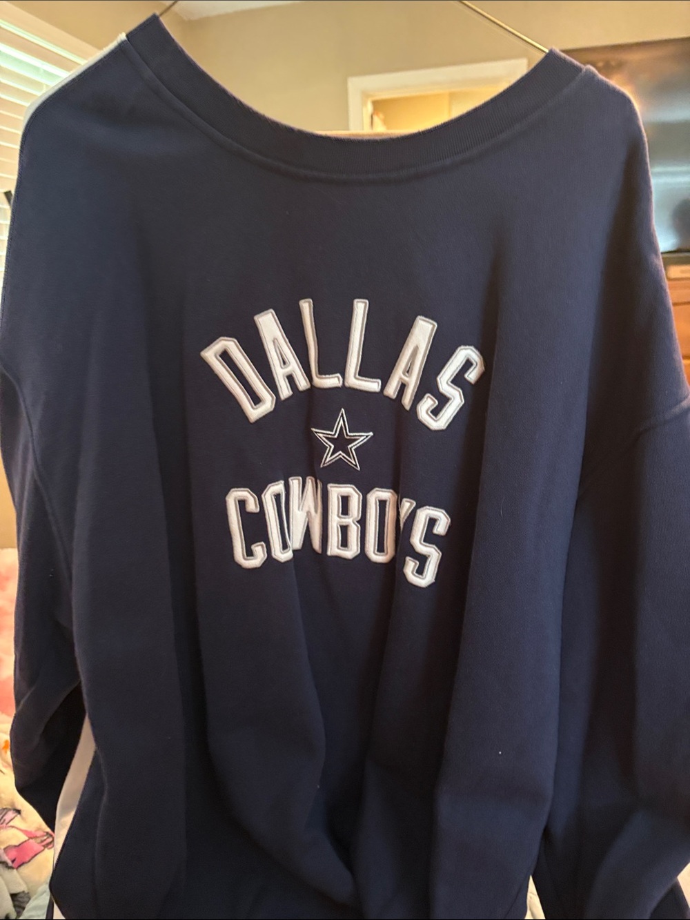 Vintage Dallas Cowboys Men’s Navy Pullover Sweatshirt